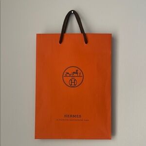 Hermes Orange Shopping Bag